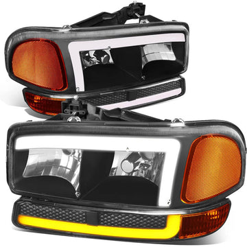 1999-2006 GMC Sierra LED Switchback Aftermarket Headlights