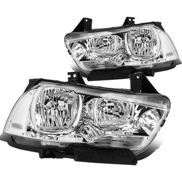 2011-2014 Dodge Charger Chrome Aftermarket Headlights