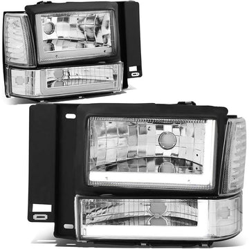 1991-1994 Ford Explorer LED DRL Aftermarket Headlights