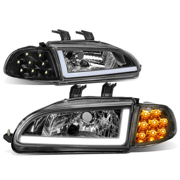 1992-1995 Honda Civic Coupe LED DRL Aftermarket Headlights
