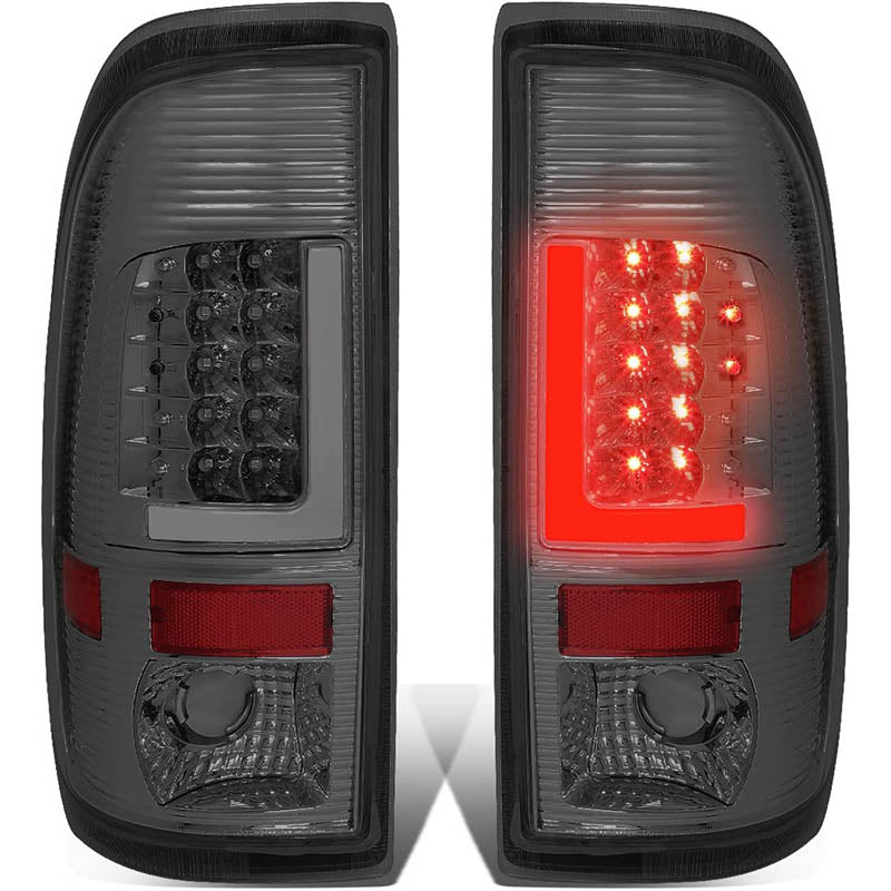 1999-2007 Ford F250 Super Duty Smoked LED Aftermarket Tail Lights