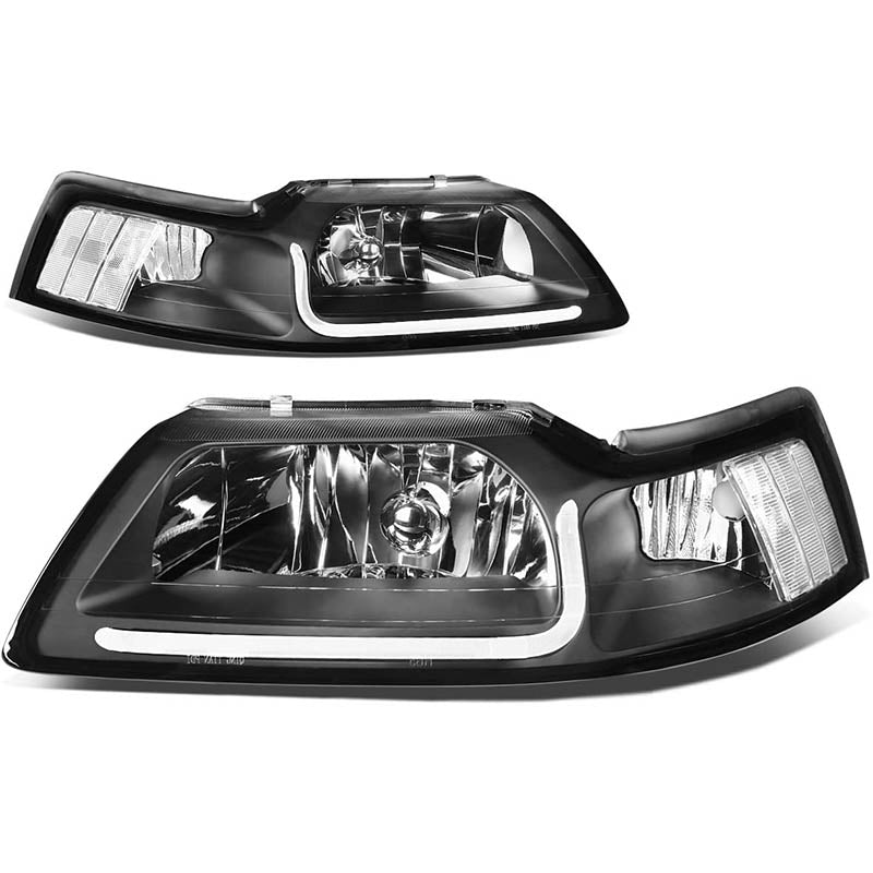 1999-2004 Ford Mustang LED DRL Aftermarket Headlights
