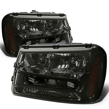 2002-2009 Chevy Trailblazer Smoked Aftermarket Headlights