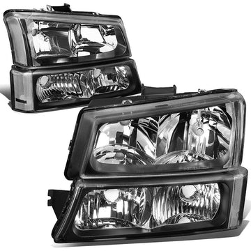 2003-2006 Chevy Silverado Black Aftermarket Headlights