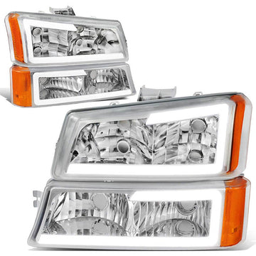 2003-2006 Chevy Silverado LED DRL Aftermarket Headlights
