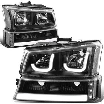 2003-2006 Chevy Silverado LED DRL Aftermarket Headlights