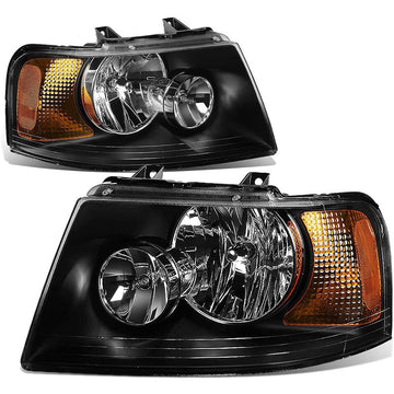 2003-2006 Ford Expedition Black Aftermarket Headlights