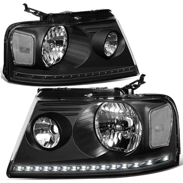 2004-2008 Ford F150 LED Strip Aftermarket Headlights