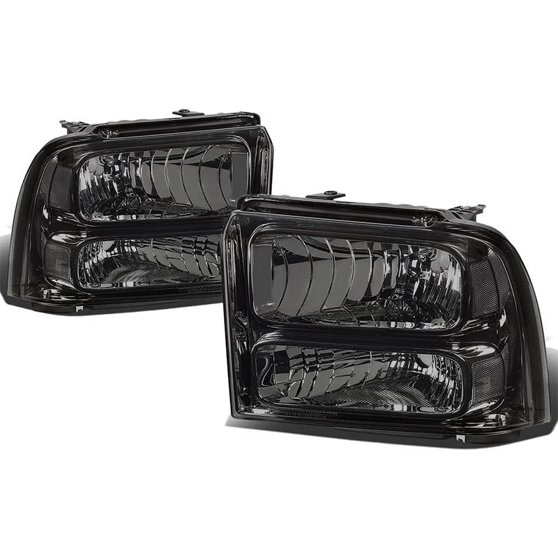 2005-2007 Ford F250 Smoked Aftermarket Headlights