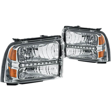 2005-2007 Ford F250 LED DRL Aftermarket Headlights