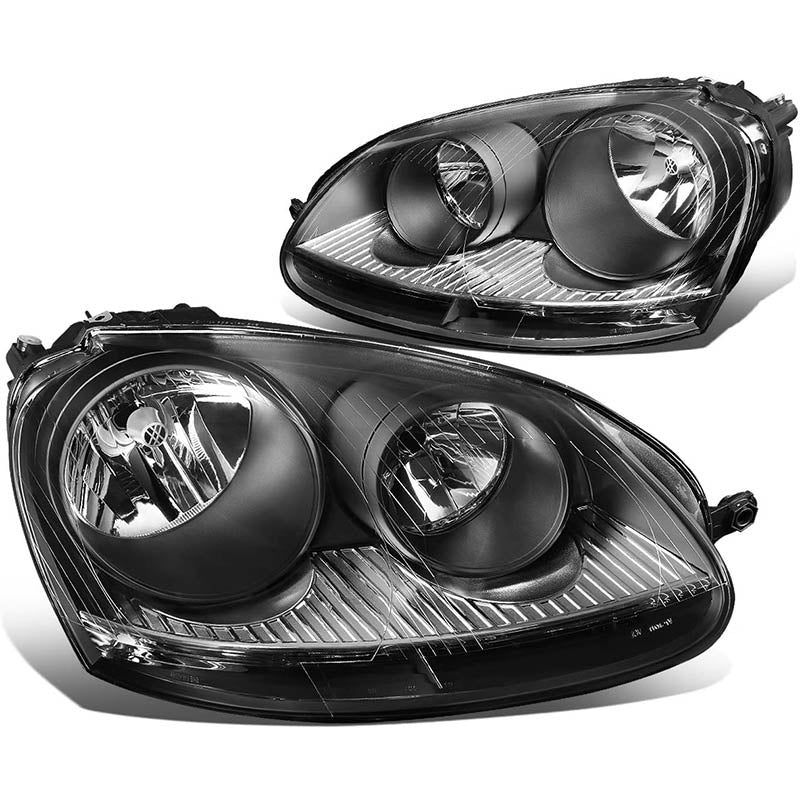 2005-2010 Volkswagen Jetta Black Aftermarket Headlights