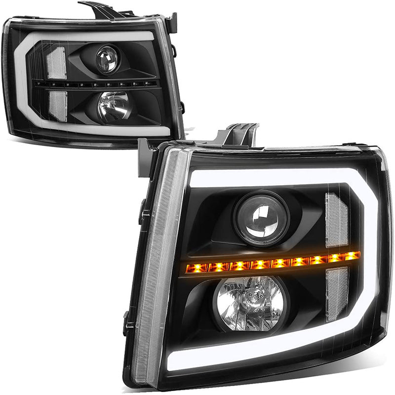 2007-2013 Chevy Silverado LED DRL Aftermarket Headlights