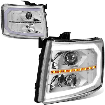 2007-2013 Chevy Silverado LED DRL Aftermarket Headlights