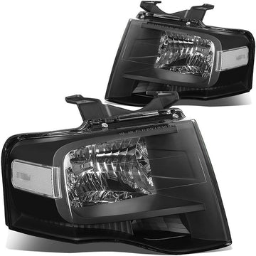 2007-2014 Ford Expedition Black Aftermarket Headlights