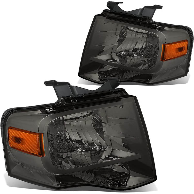 2007-2014 Ford Expedition Smoked Aftermarket Headlights