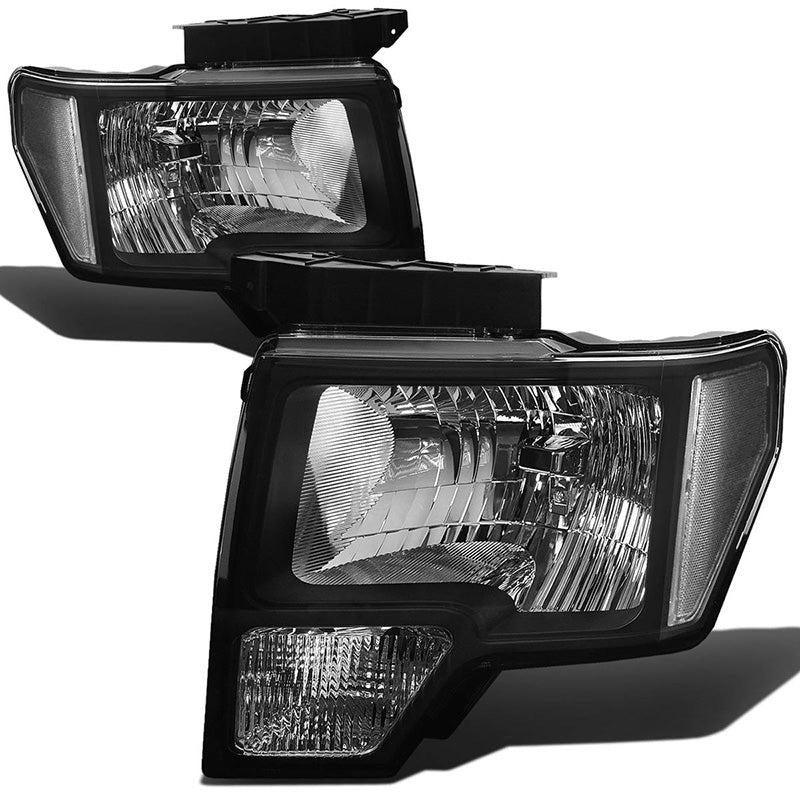 2009-2014 Ford F150 Black Aftermarket Headlights