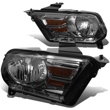 2010-2012 Ford Mustang Smoked Aftermarket Headlights
