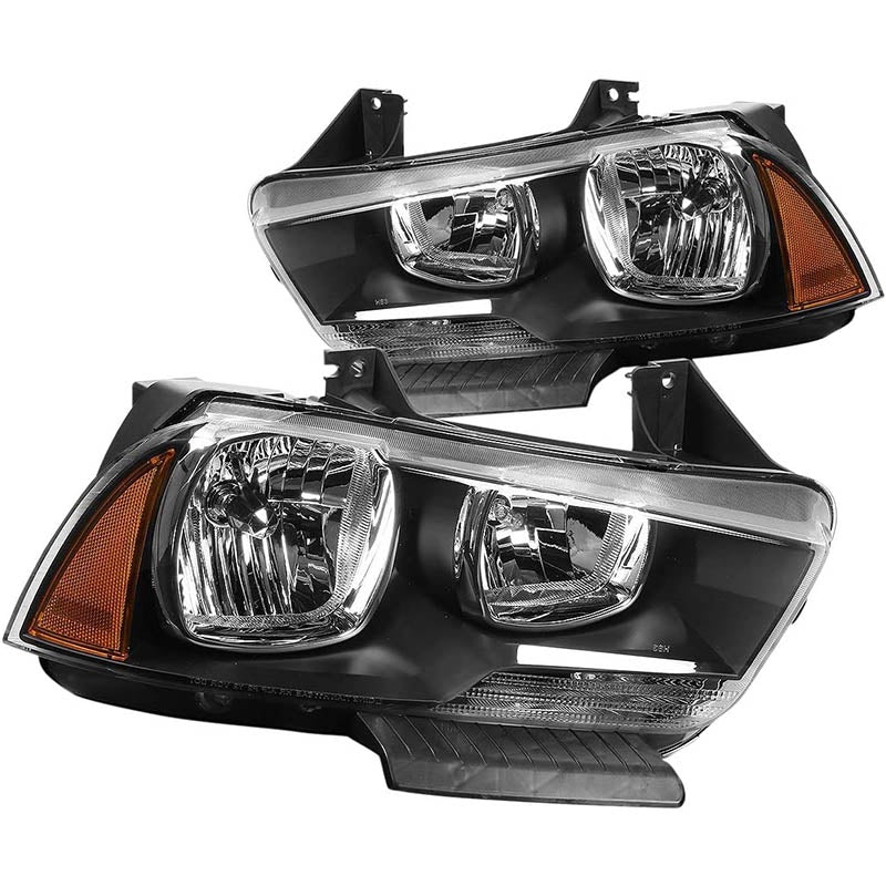 2011-2014 Dodge Charger Black Aftermarket Headlights