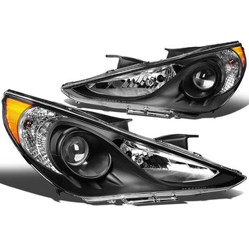 2011-2014 Hyundai Sonata Black Aftermarket Headlights