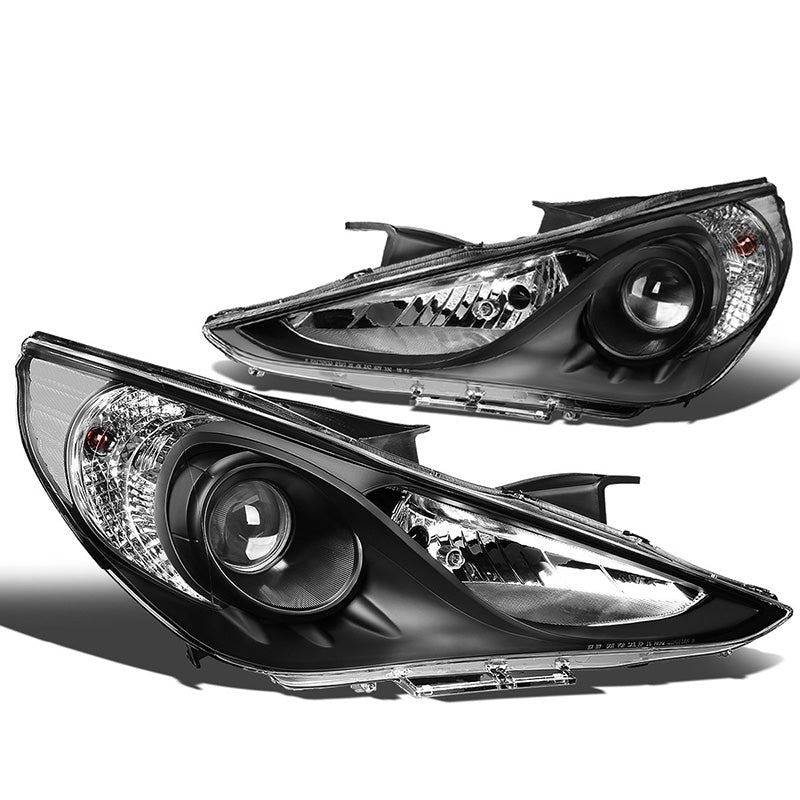 2011-2014 Hyundai Sonata Black Aftermarket Headlights