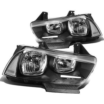 2011-2014 Dodge Charger Black Aftermarket Headlights