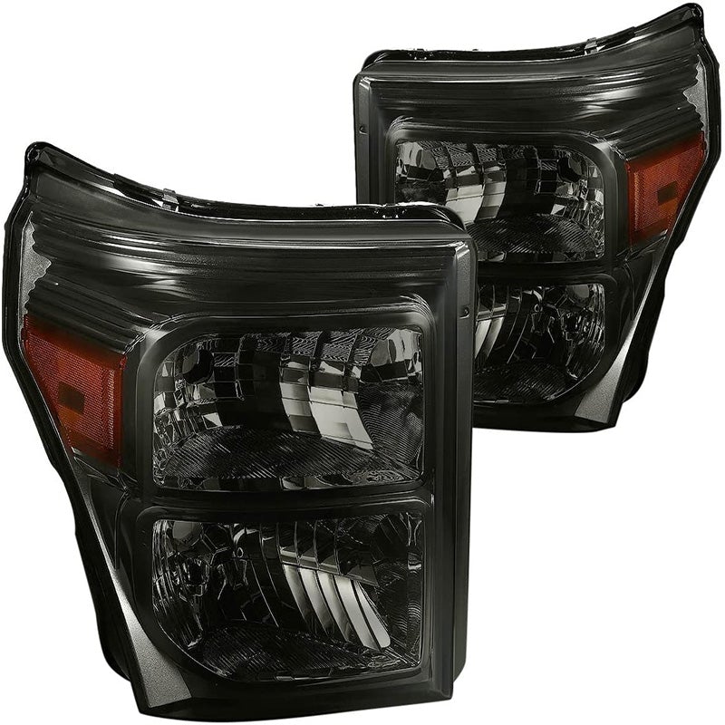 2011-2016 Ford F250 Smoked Aftermarket Headlights