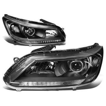 2013-2015 Honda Accord Black Aftermarket Headlights