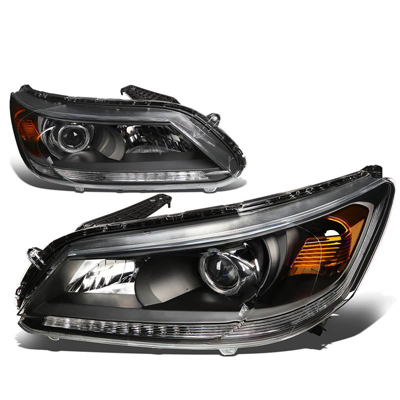 2013-2015 Honda Accord Black Aftermarket Headlights