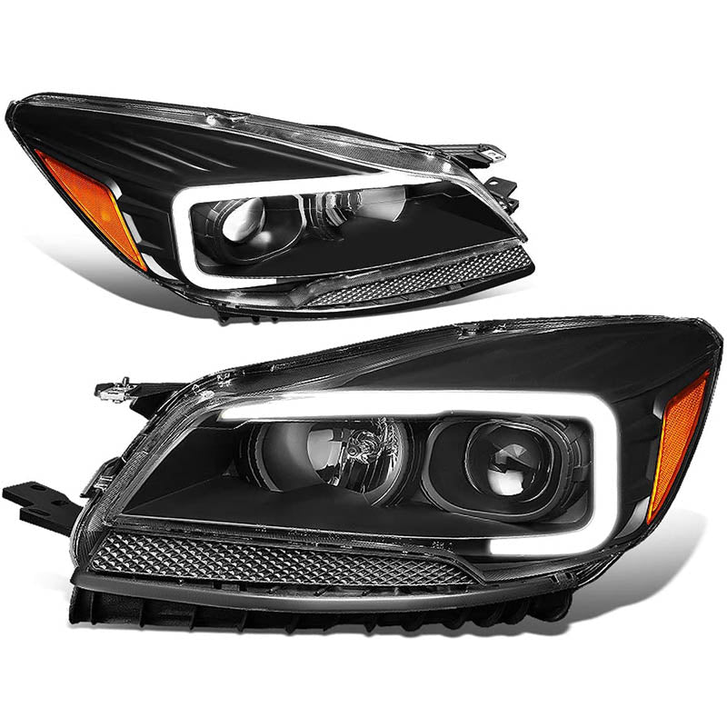 2013-2016 Ford Escape LED DRL Black Aftermarket Headlights