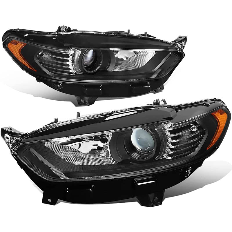 2013-2016 Ford Fusion Black Aftermarket Headlights
