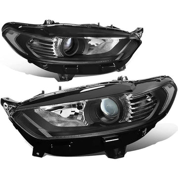HL-OH-FFUS13-BK-CL12013-2016 Ford Fusion Black Aftermarket Headlights