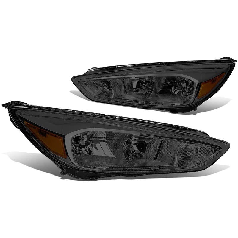 2015-2018 Ford Focus Smoked Amber Aftermarket Headlights
