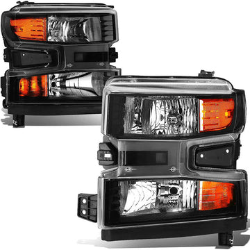 2019-2021 Chevy Silverado 1500 Black Aftermarket Headlights